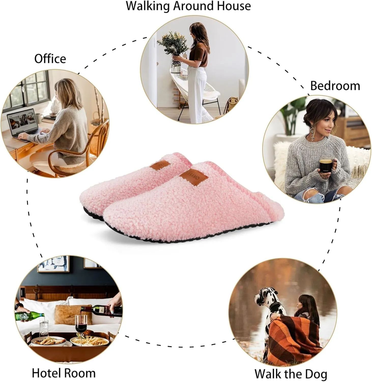 Tanamo House Slippers for Women Men Indoor Barefoot Slippers Socks Slip on House Shoes Cozy Comfy Slippers for Home Bedroom Travel Yoga