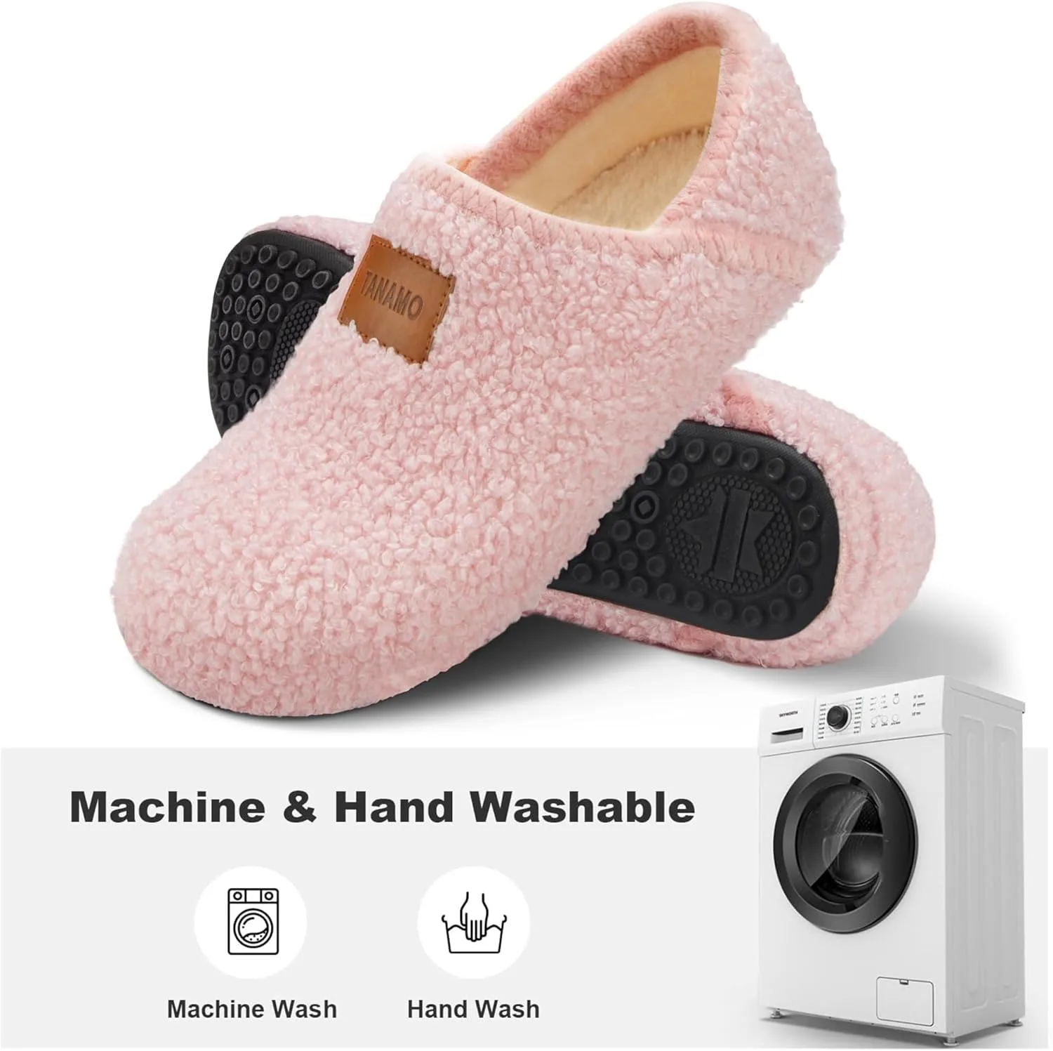 Tanamo House Slippers for Women Men Indoor Barefoot Slippers Socks Slip on House Shoes Cozy Comfy Slippers for Home Bedroom Travel Yoga