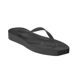 Tapered Platform Black Flip Flop