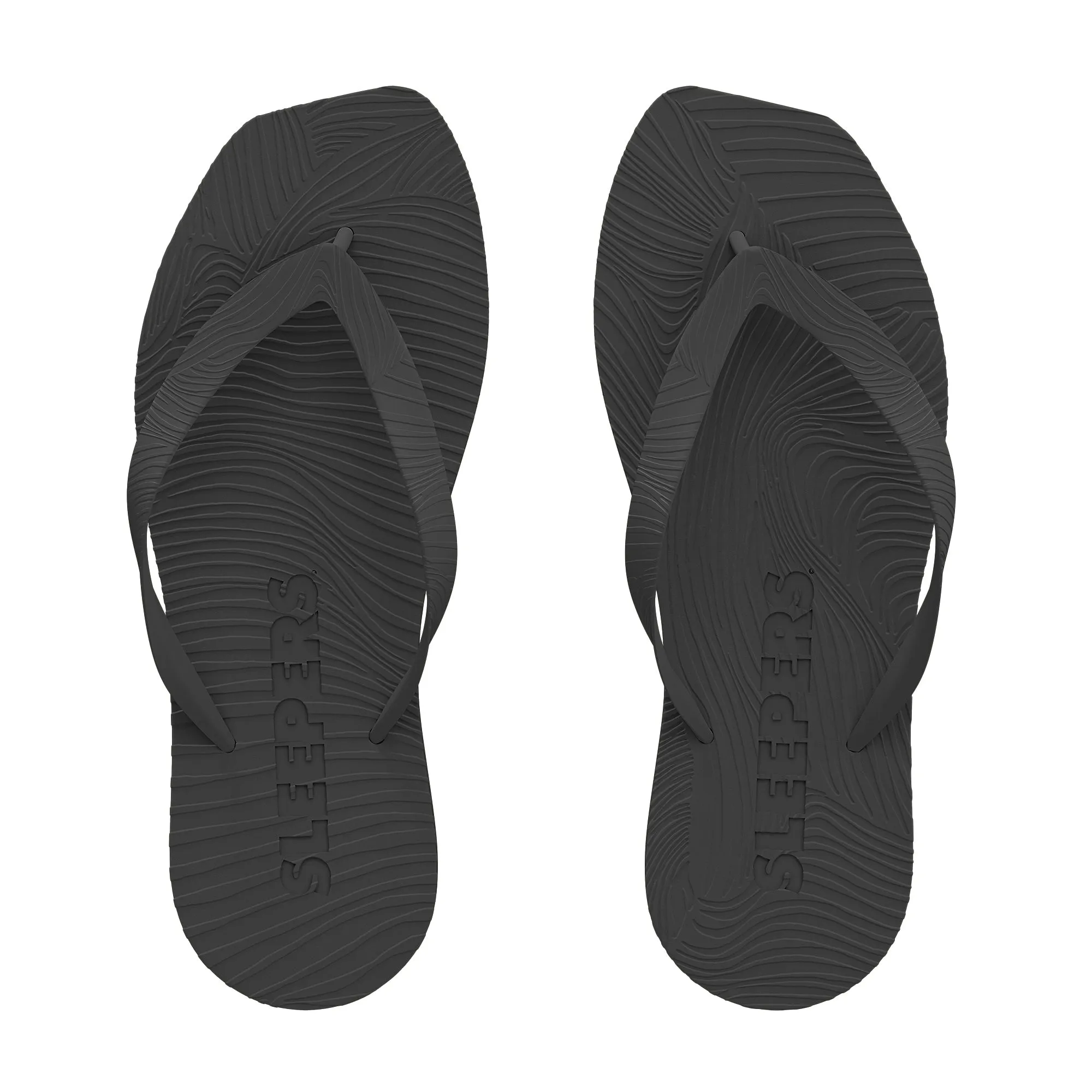 Tapered Platform Black Flip Flop