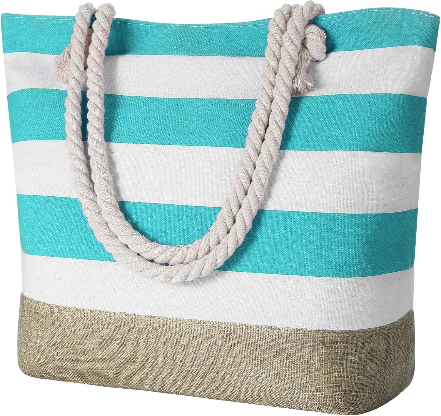 Tavaleu Beach Bags for Women, Large Beach Tote Bag Waterproof Sandproof, Swim Pool Bag with Zipper
