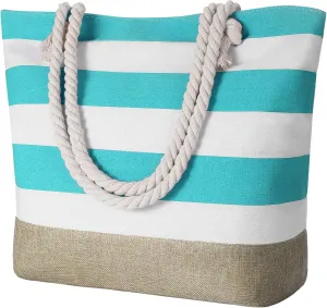 Tavaleu Beach Bags for Women, Large Beach Tote Bag Waterproof Sandproof, Swim Pool Bag with Zipper
