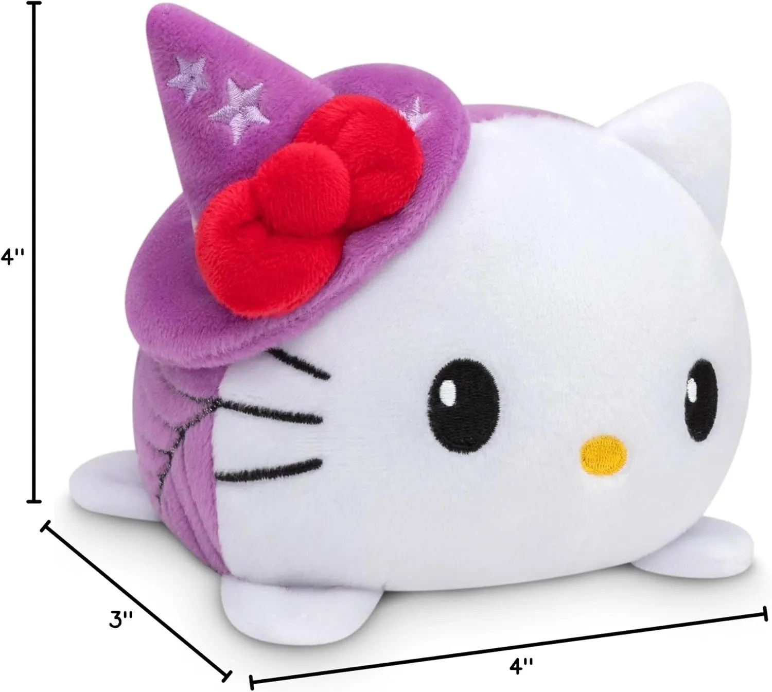 TeeTurtle - The Officially Licensed Original Sanrio Plushie - Witch   Bat Hello Kitty - Cute Sensory Fidget Stuffed Animals That Show Your Mood - Perfect for Halloween!