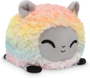 TeeTurtle - The Original Reversible Sheep Plushie - Pride - Gray   White Rainbow - Cute Sensory Fidget Stuffed Animals That Show Your Mood!