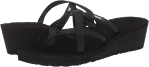 Teva Women's W Mush Mandalyn Wedge Ola 2 Flip-Flop, Black, 11 M US