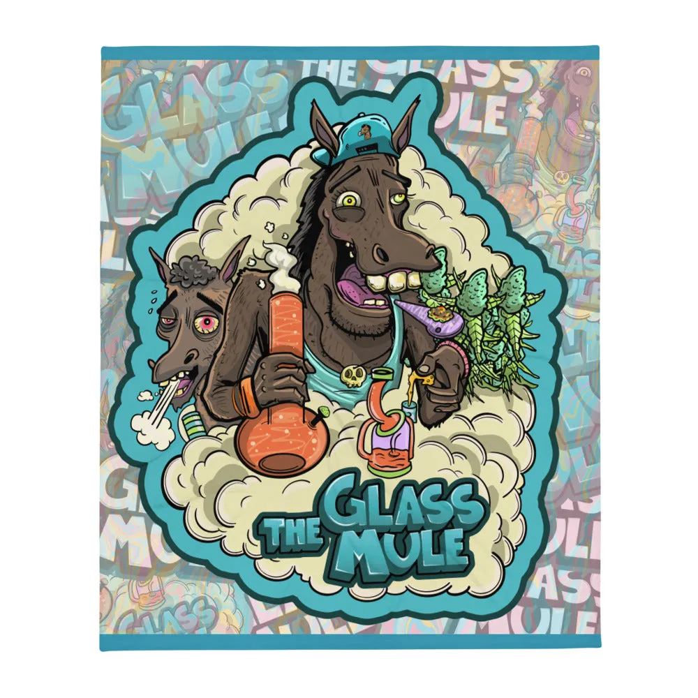 Throw Blanket - The Glass Mule x ArtByMikeShragal x Rowdy Glass