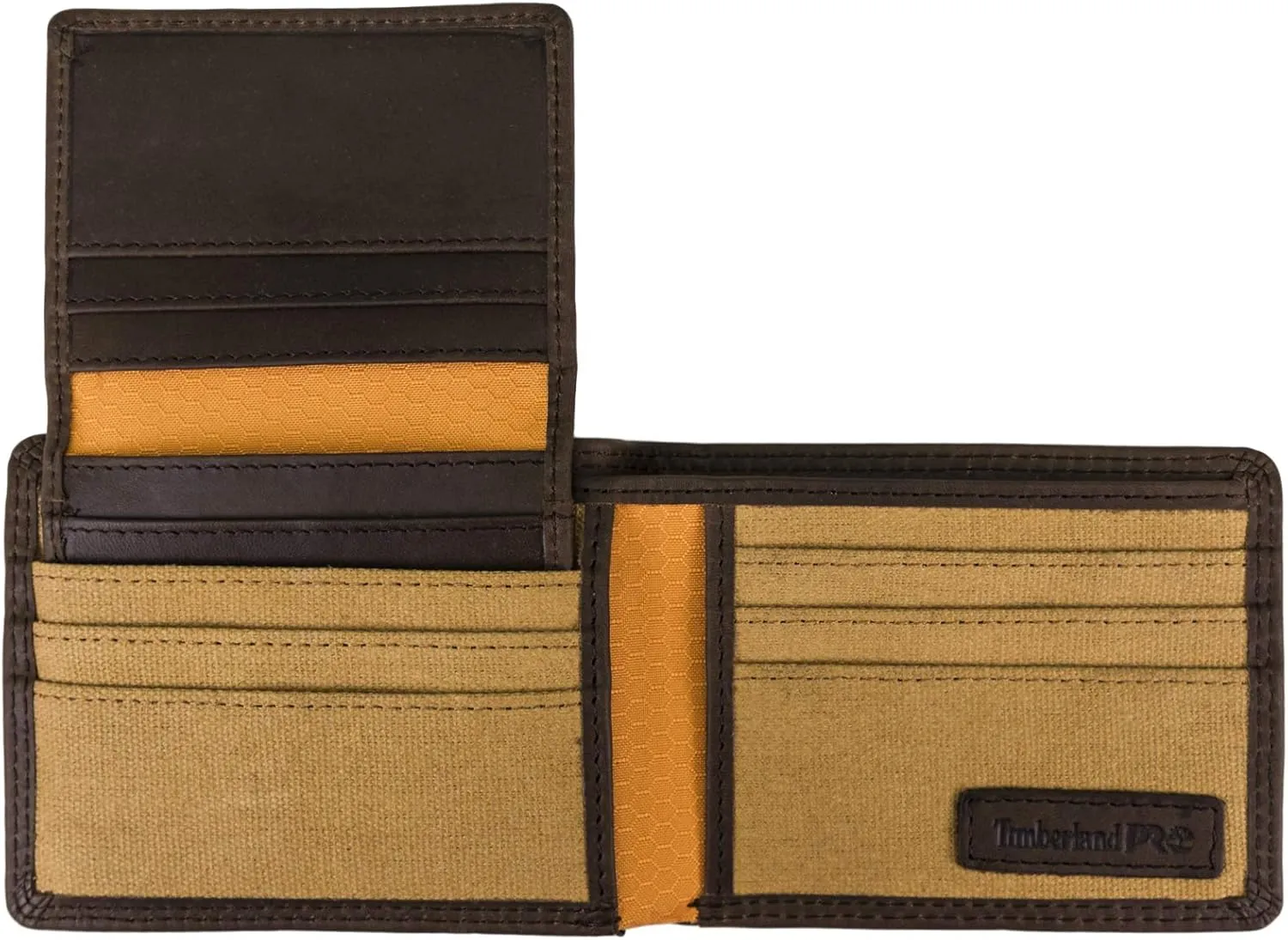 Timberland PRO Men's Leather RFID Wallet with Removable Flip Pocket Card Carrier