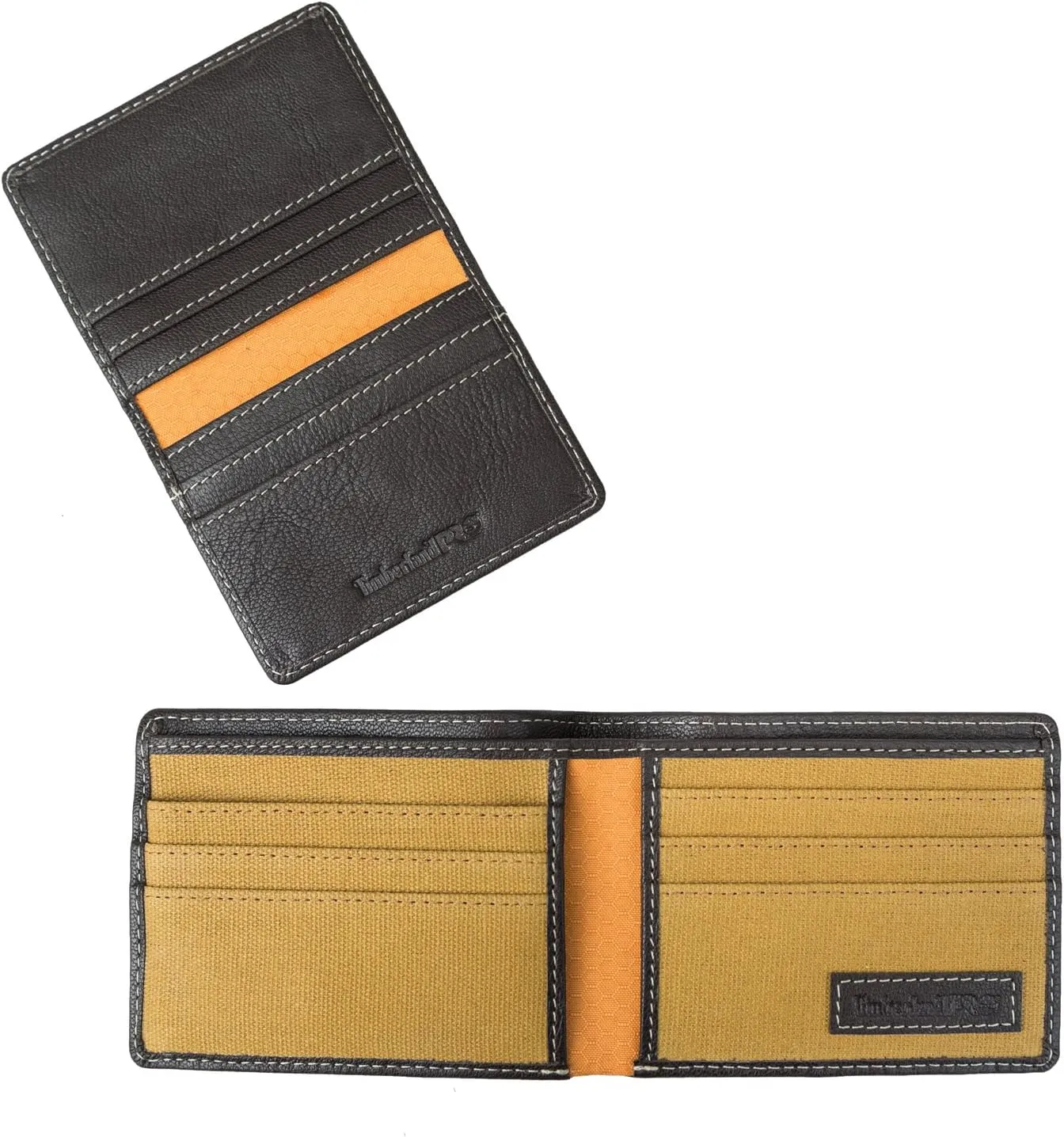 Timberland PRO Men's Leather RFID Wallet with Removable Flip Pocket Card Carrier