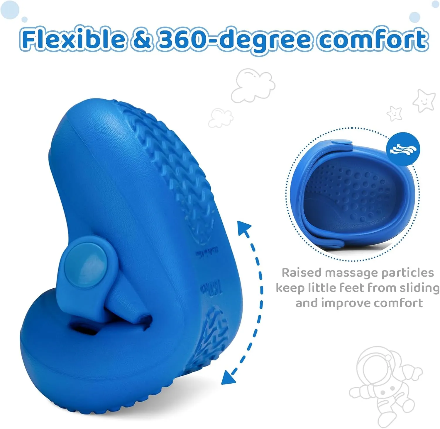 Toddler Classic Clogs Skin-Friendly Comfy Lightweight 丨Boys Girls Slip On Water Shoes