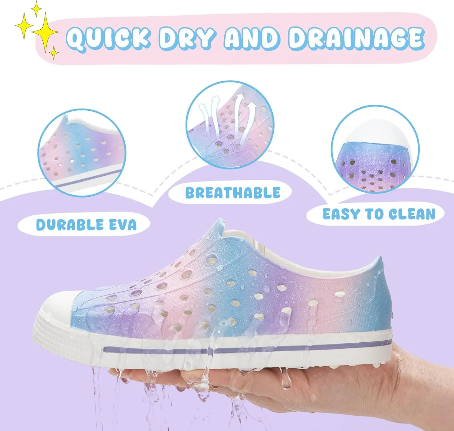 Toddler Sandals for Boys Girls Kids Summer Quick Dry Sneakers Pool Beach Swim Water Shoes for Children