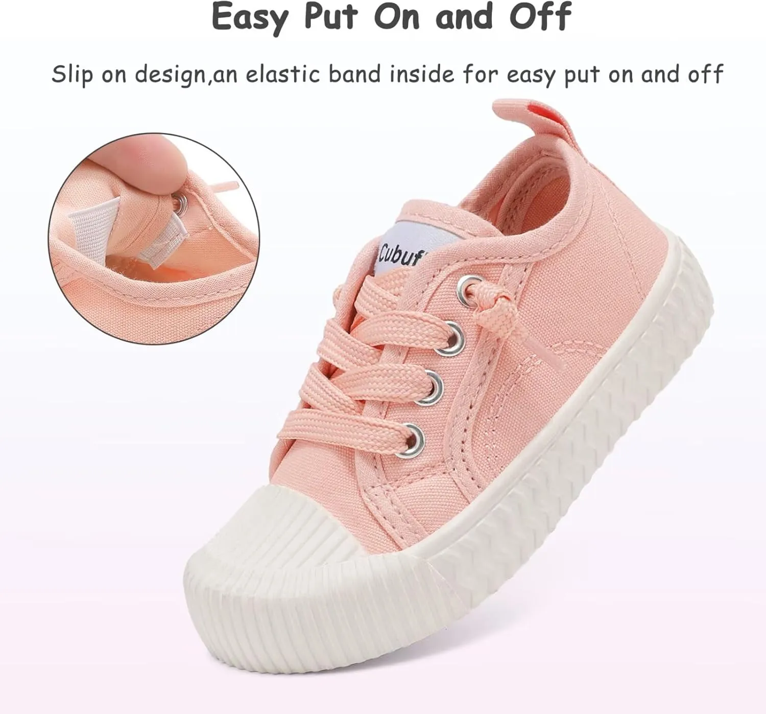 Toddler Shoes Boys Girls Slip On Canvas Sneakers