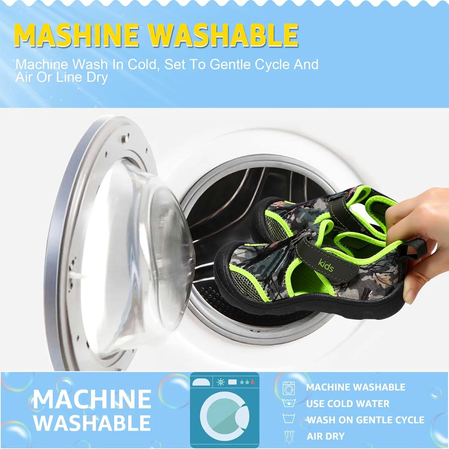 Toddler Water Shoes Quick-Dry Cute Beach Swim Pool Shoes