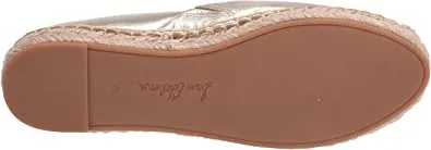 Toe Molten Slip Gold Sam One-time offer On Round Espadrille Loafers Flat Kesia Edelman Streamlined Platform