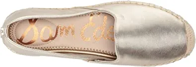 Toe Molten Slip Gold Sam One-time offer On Round Espadrille Loafers Flat Kesia Edelman Streamlined Platform