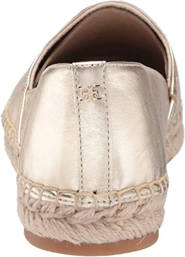 Toe Molten Slip Gold Sam One-time offer On Round Espadrille Loafers Flat Kesia Edelman Streamlined Platform