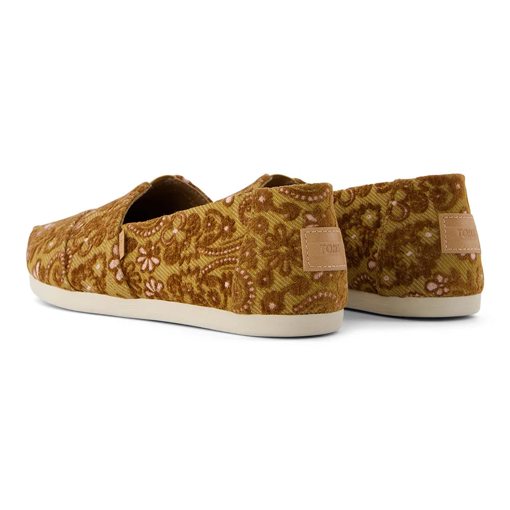 Toms Wmns Alpargata Golden Honey Floral Brocade