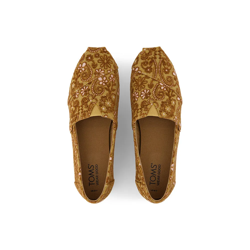 Toms Wmns Alpargata Golden Honey Floral Brocade