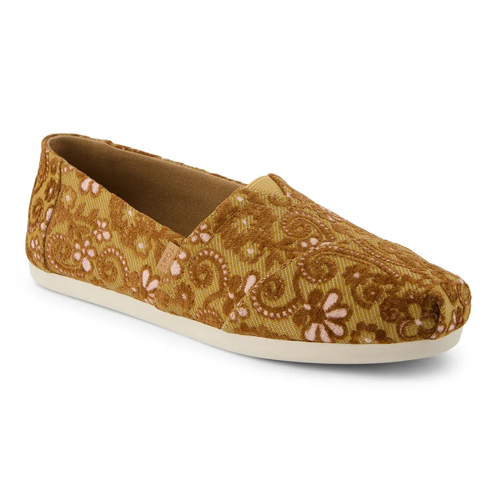 Toms Wmns Alpargata Golden Honey Floral Brocade