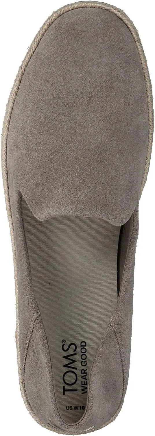 TOMS Womens Carolina Espadrille Slip On Flats Casual - Black