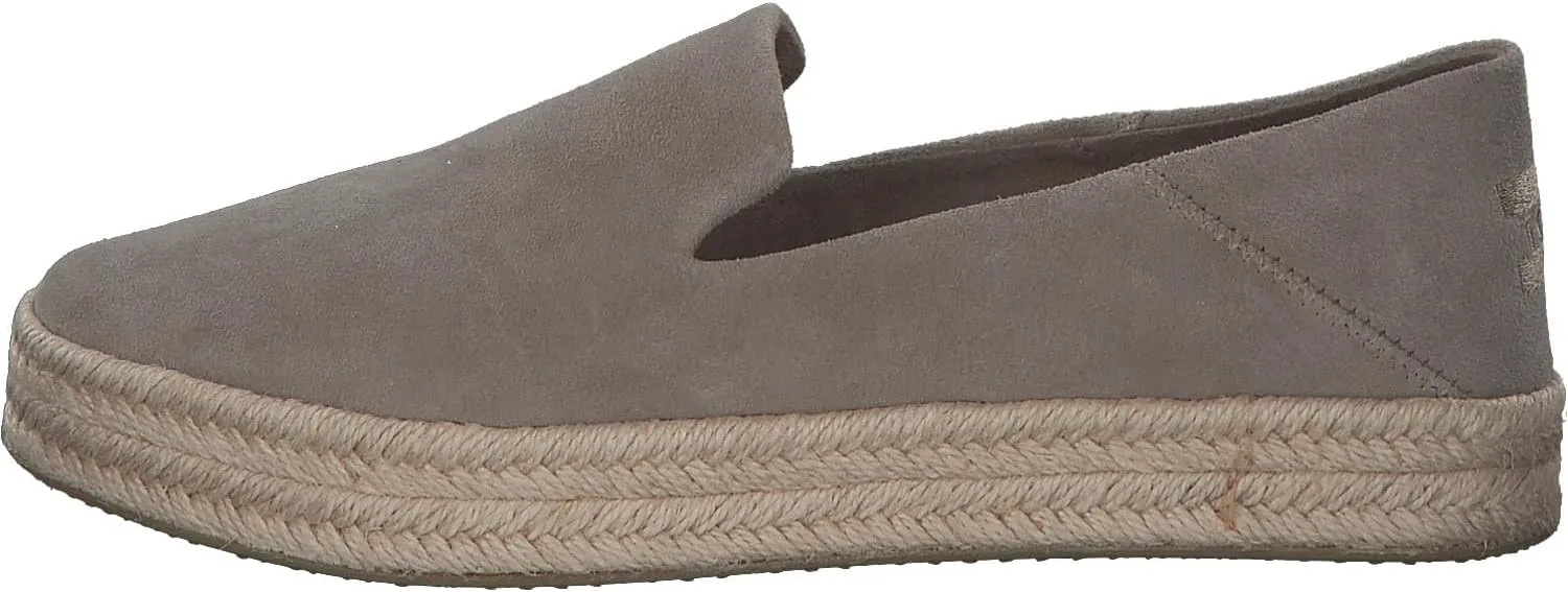 TOMS Womens Carolina Espadrille Slip On Flats Casual - Black