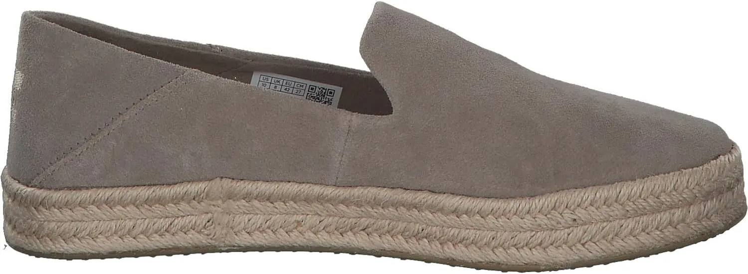 TOMS Womens Carolina Espadrille Slip On Flats Casual - Black