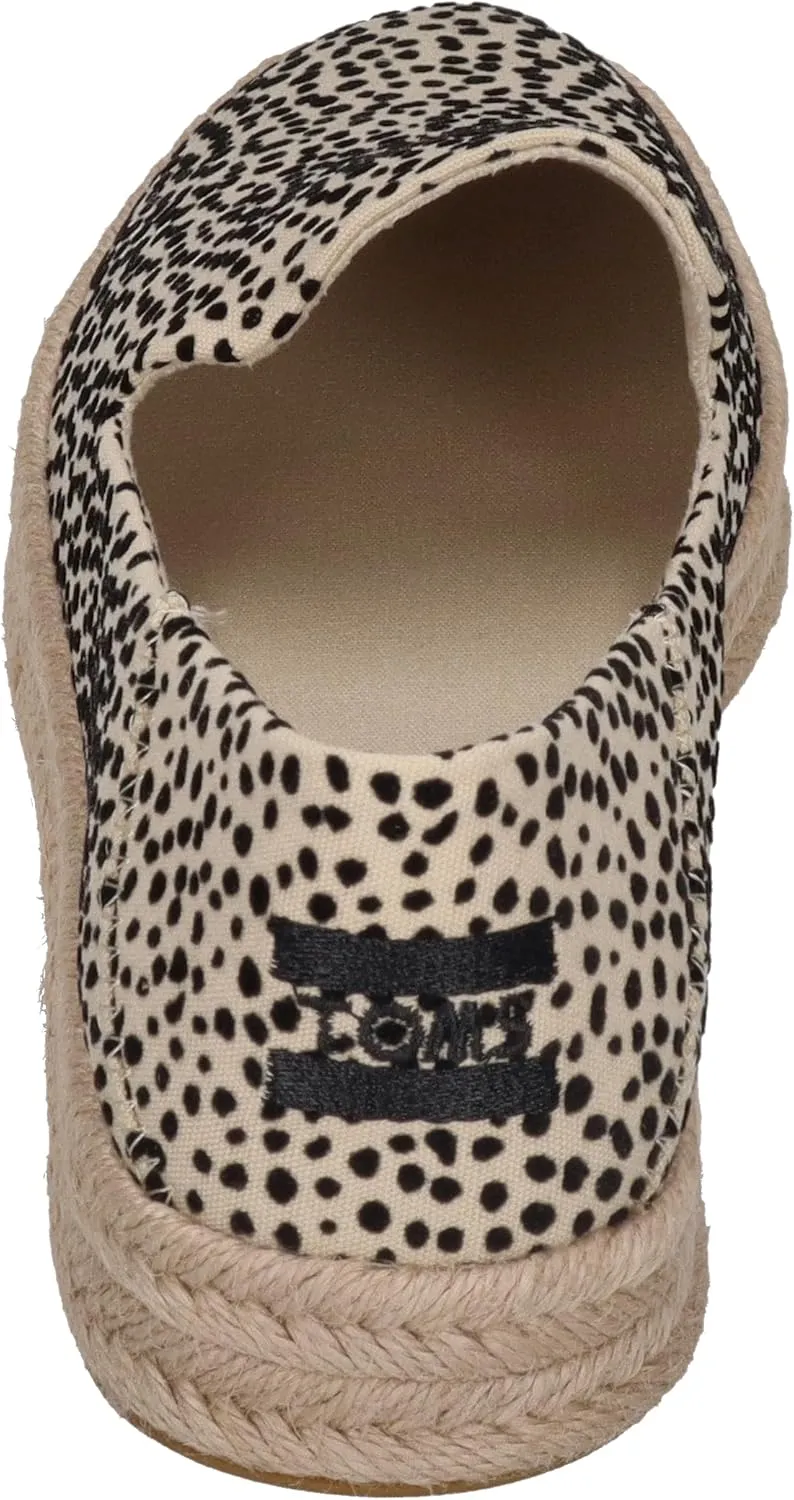 TOMS Womens Carolina Espadrille Slip On Flats Casual - Black