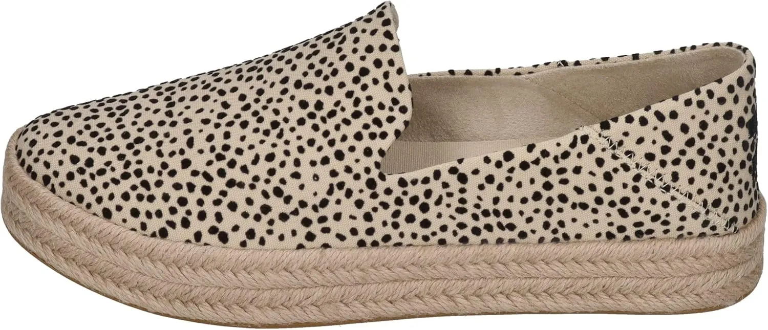 TOMS Womens Carolina Espadrille Slip On Flats Casual - Black