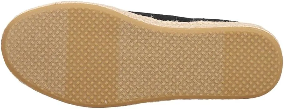 TOMS Womens Carolina Espadrille Slip On Flats Casual - Black