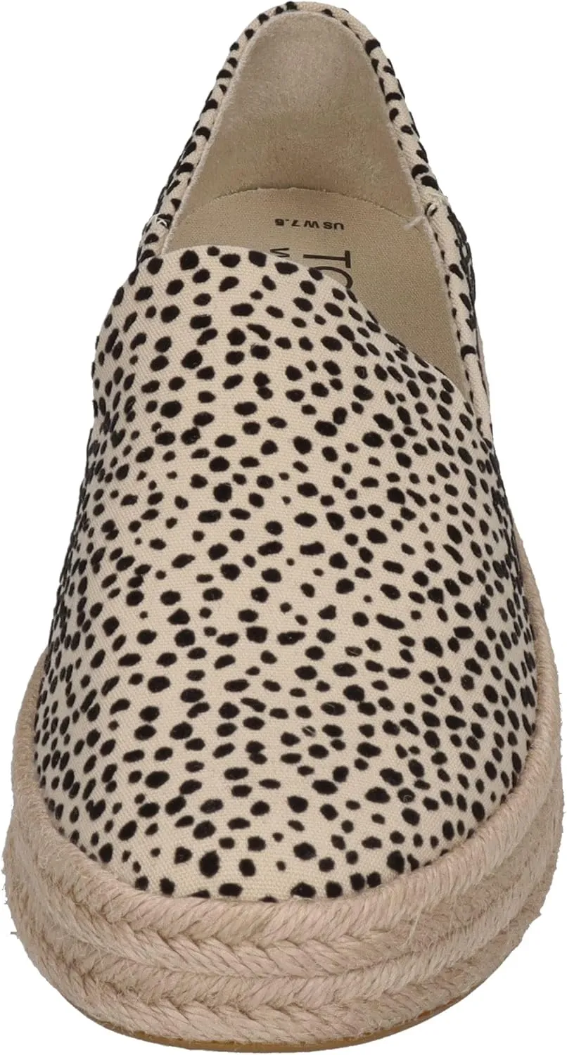 TOMS Womens Carolina Espadrille Slip On Flats Casual - Black