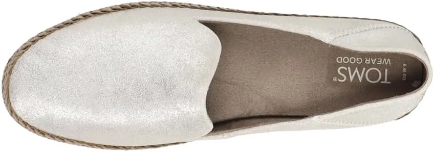 TOMS Womens Carolina Espadrille Slip On Flats Casual - Black