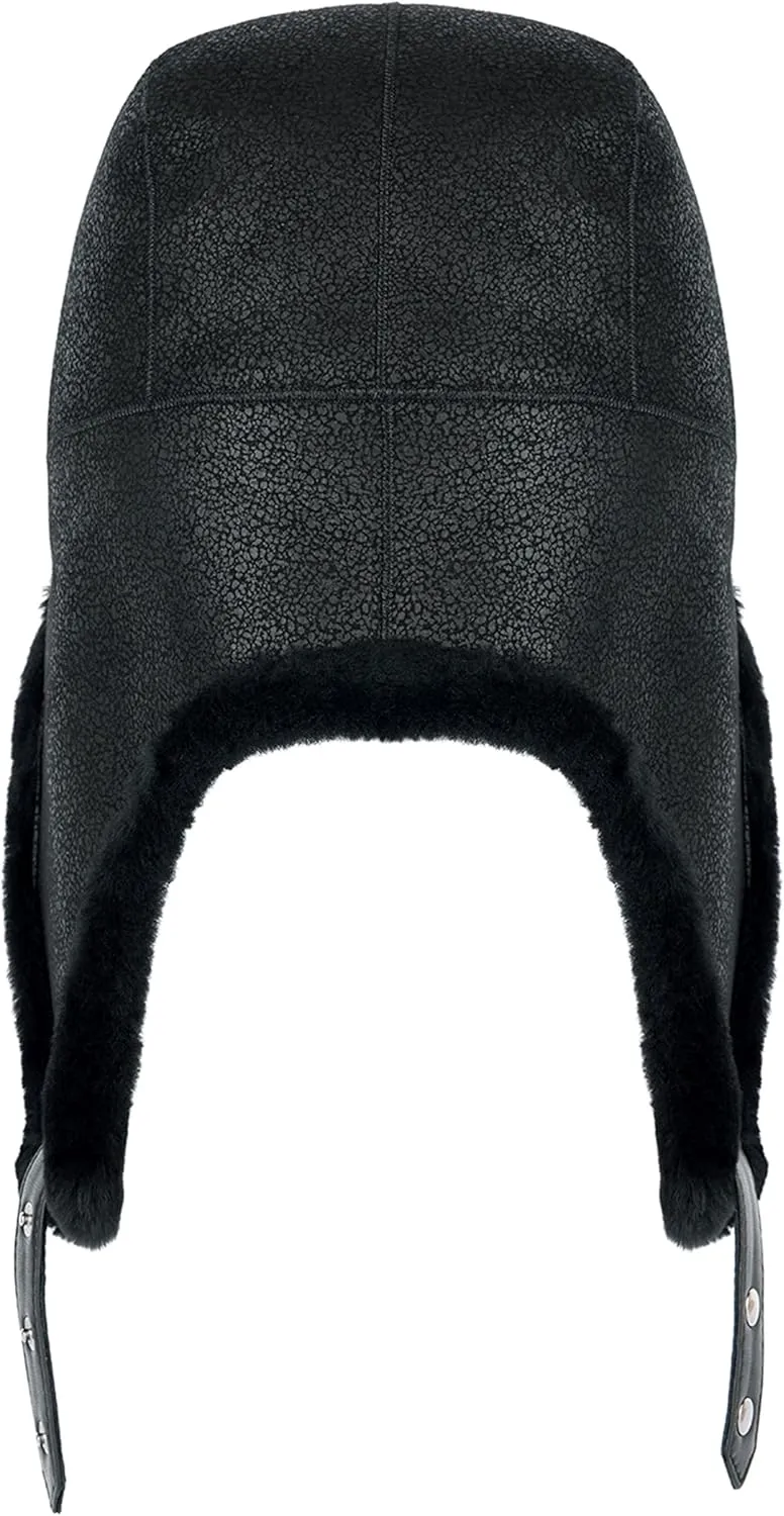Trapper Hat with 100% Natural Genuine Fur - Winter Aviator Hat with Ear Flaps for Men and Women