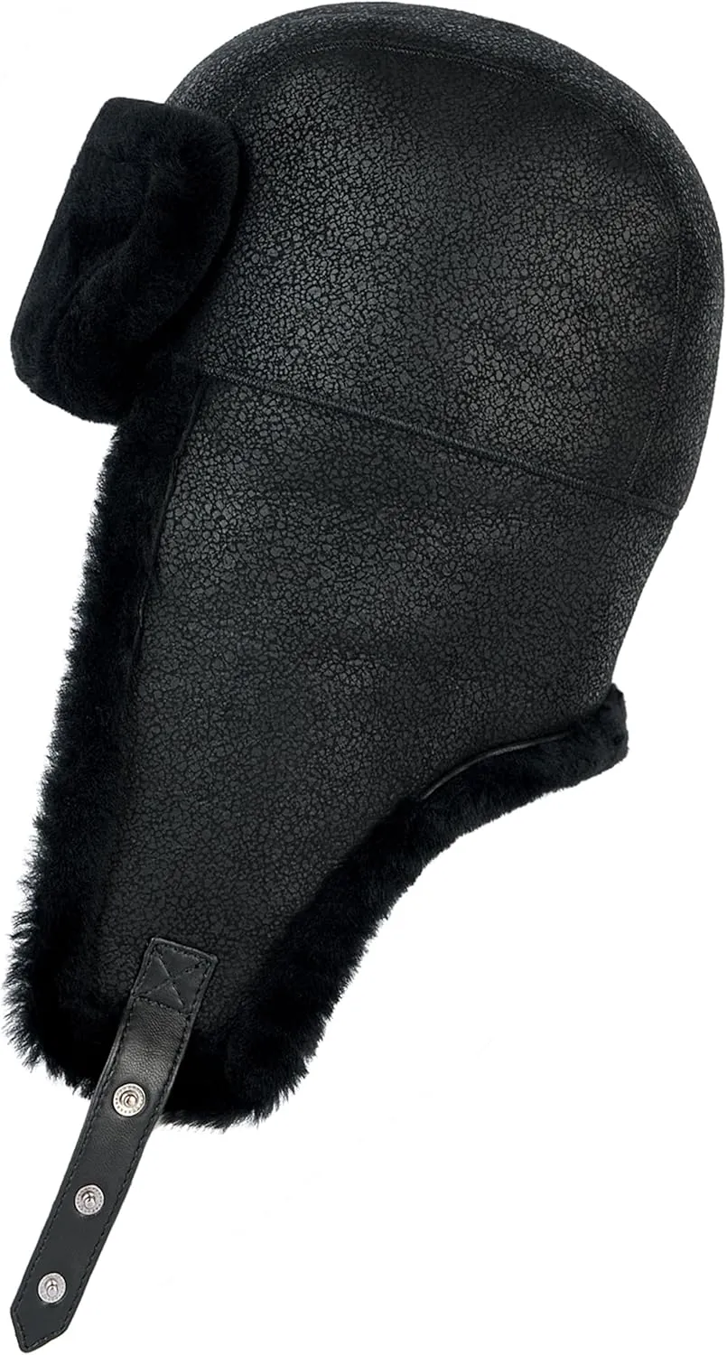 Trapper Hat with 100% Natural Genuine Fur - Winter Aviator Hat with Ear Flaps for Men and Women