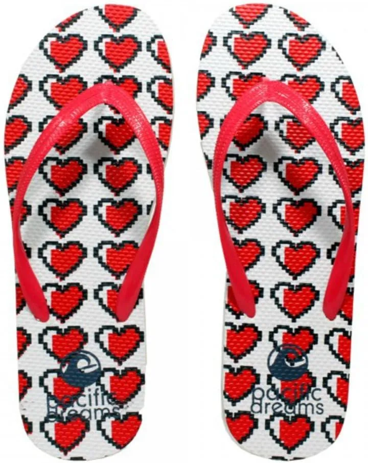 Trendy Hashtag Heart Social Media Flip Flops Thong Sandal Slipper