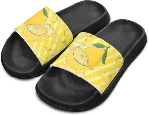 UNICEU Fruit Print Slides Sandals for Kids Quick Dry Comfortable Shower Slippers Slip On Open Toe Water Shoes for Beach