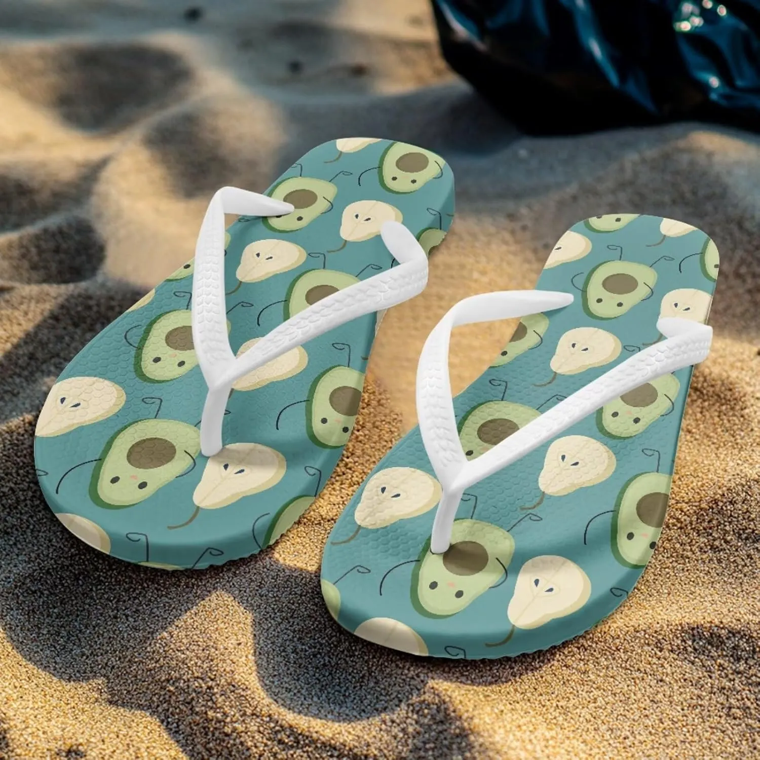 UNICEU Womens Flip Flops Casual Comfortable Soft Footbed Beach Thong Sandals Non-Slip Quick Dry Bathroom Shower Shoes