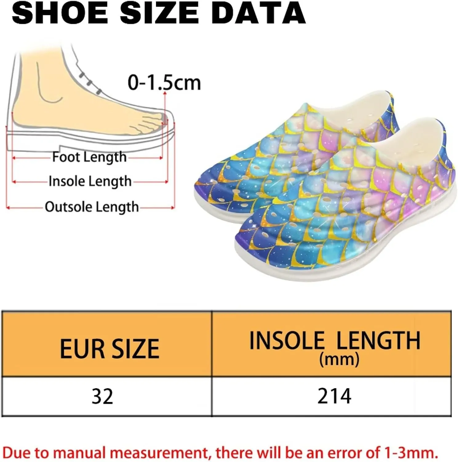 Unisex-Child Clogs Boys Girls Garden Clogs Summer Sandals Slip on Water Beach Shoes Quick Dry