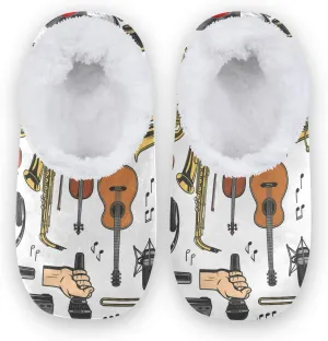 Unisex Fuzzy House Slippers Memory Foam Warm Slip Shoes Fur Lining M-XXL