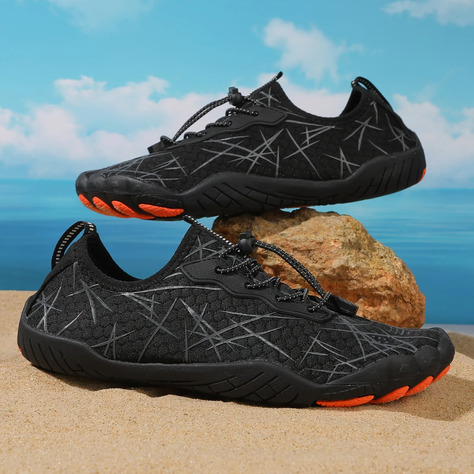 Unisex Quick Dry Water Shoes - Lightweight, Non Slip, Adjustable