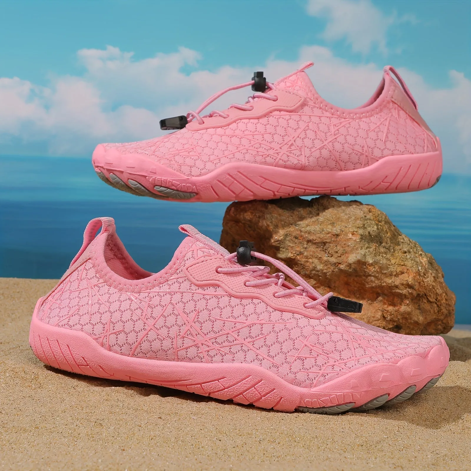 Unisex Quick Dry Water Shoes - Lightweight, Non Slip, Adjustable