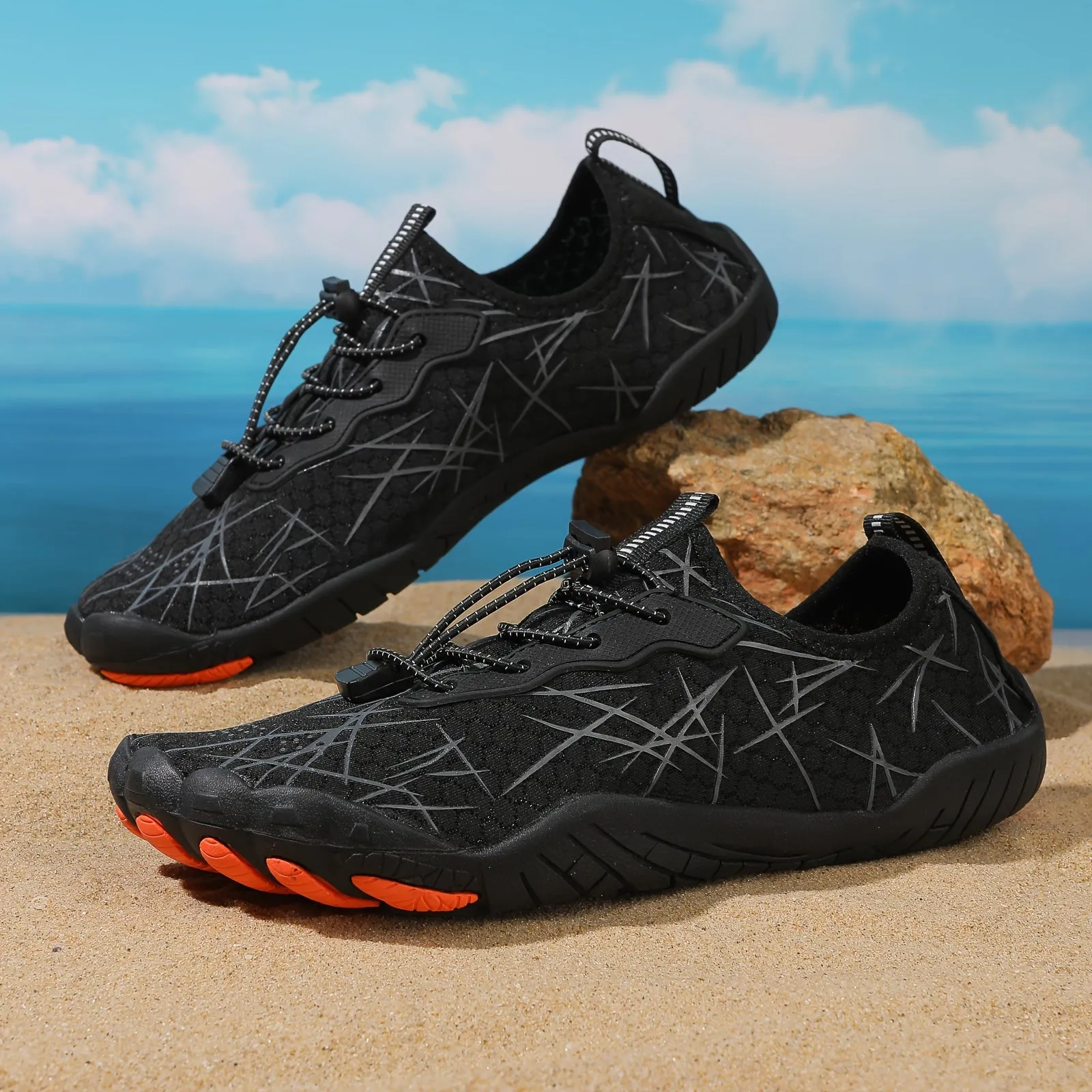 Unisex Quick Dry Water Shoes - Lightweight, Non Slip, Adjustable