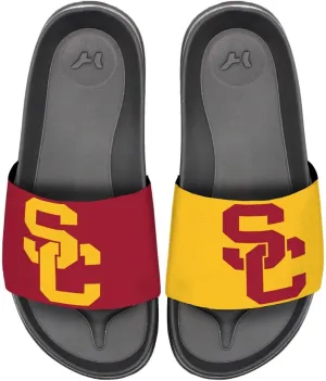 University of Southern California Two-tone primary logo Unisex Adult Slides Adjustable Flip Flop Sandals Officially Licensed Hypd Slydr Switch™, Womens 11-12 / Mens 9-10