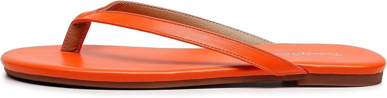 VenusCelia Women's Colorful Wide Flip Flop
