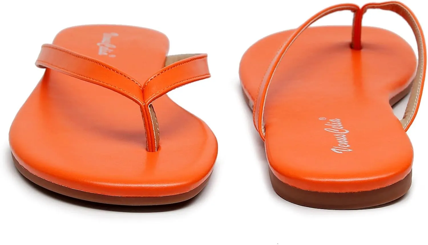 VenusCelia Women's Colorful Wide Flip Flop
