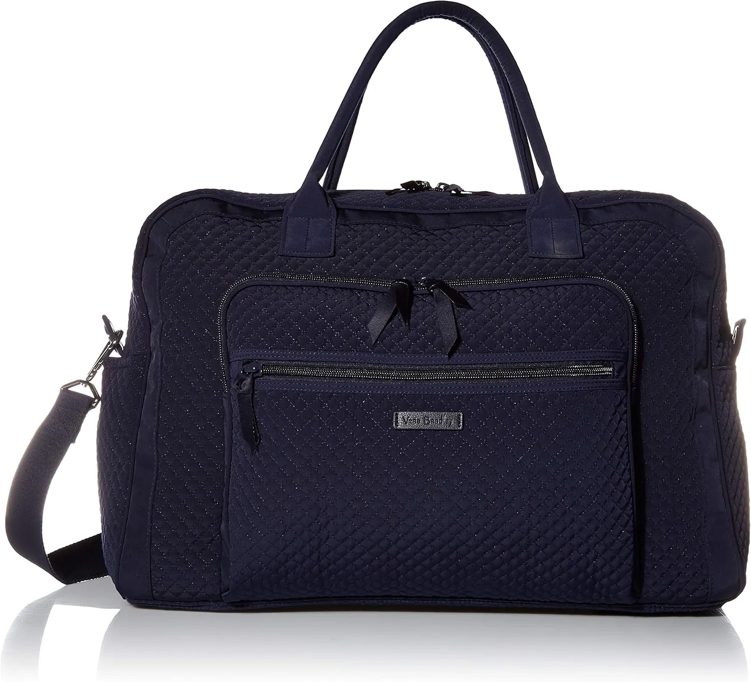 Vera Bradley Women's Microfiber Weekender Travel Bag, Navy, One Size