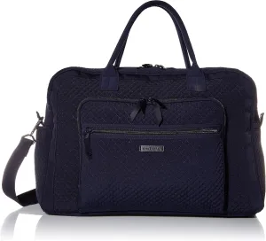 Vera Bradley Women's Microfiber Weekender Travel Bag, Navy, One Size