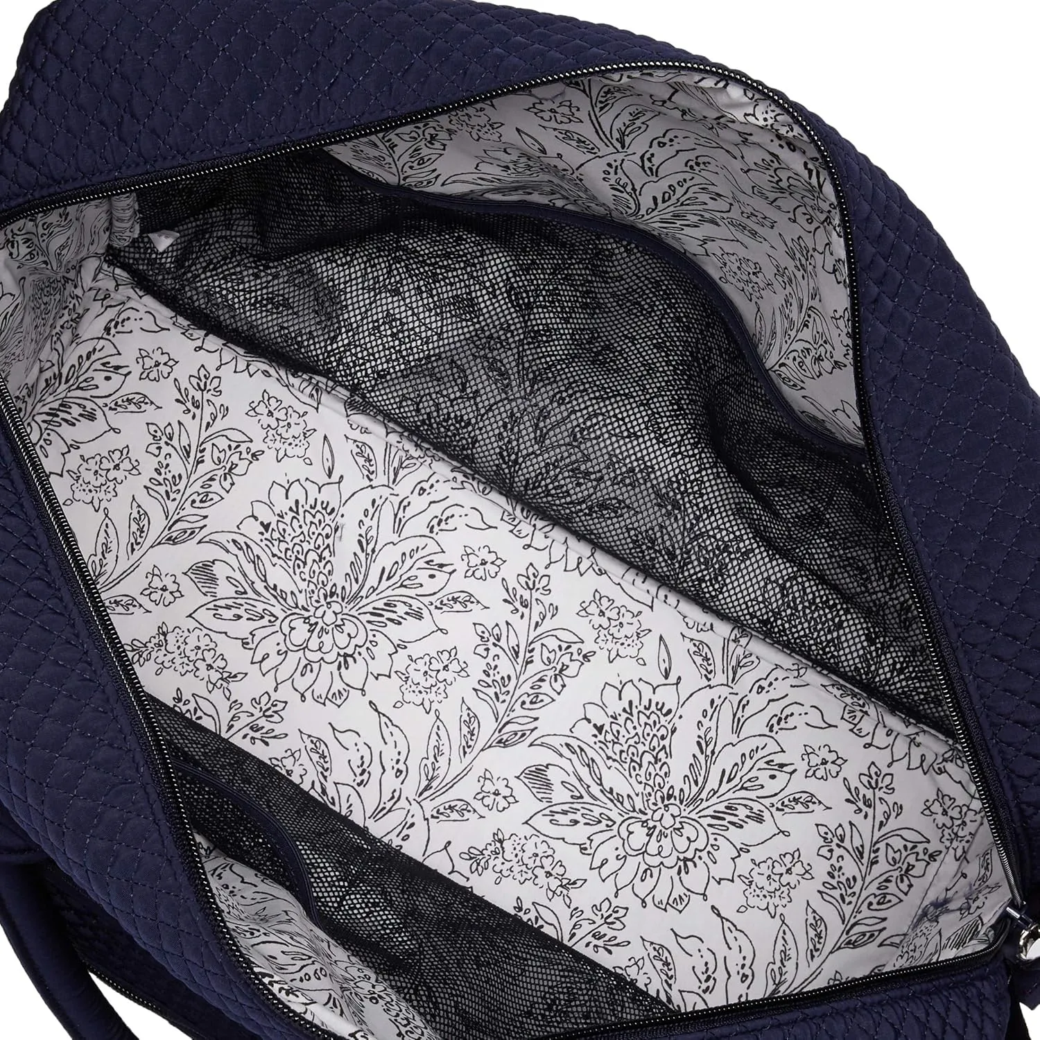 Vera Bradley Women's Microfiber Weekender Travel Bag, Navy, One Size