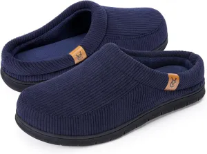VeraCosy Men's Moccasin Slippers Comfy Soft Durable Slip-on Indoor Memory Foam House Shoes