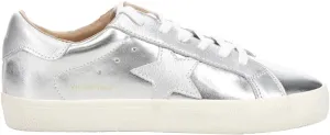 Vintage Havana Womens FAE Metallic Lace Up Sneakers Shoes Casual - Silver