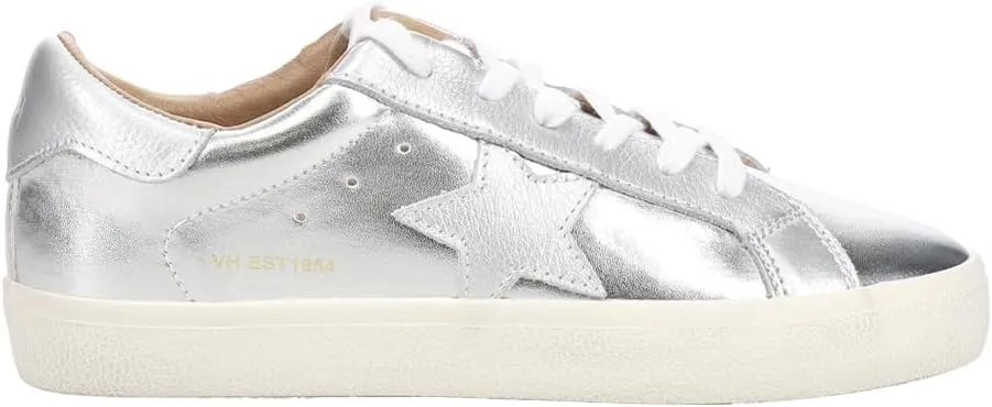 Vintage Havana Womens FAE Metallic Lace Up Sneakers Shoes Casual - Silver