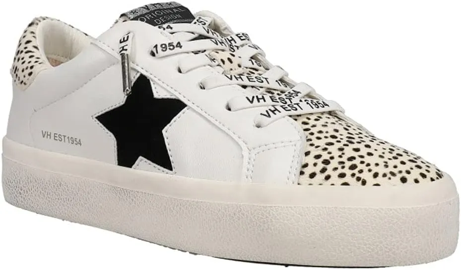 Vintage Havana Womens Forever Cheetah Platform Lace Up Sneakers Shoes Casual - White